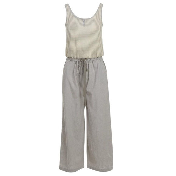 Woolrich Pants - WOOLRICH Outside Air Wide Leg Linen / Cotton Jumpsuit